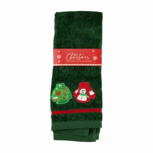 Toalla De Tocador Verde Hoho Navidad RENATTA 70 X 40 Cm