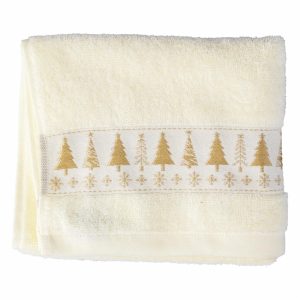 Toalla De Manos Jacquard Blanco Brillante RENATTA 80X50 Cm