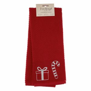 Toalla De Cocina Navideña Rojo Regalo RENATTA 70X40 CM