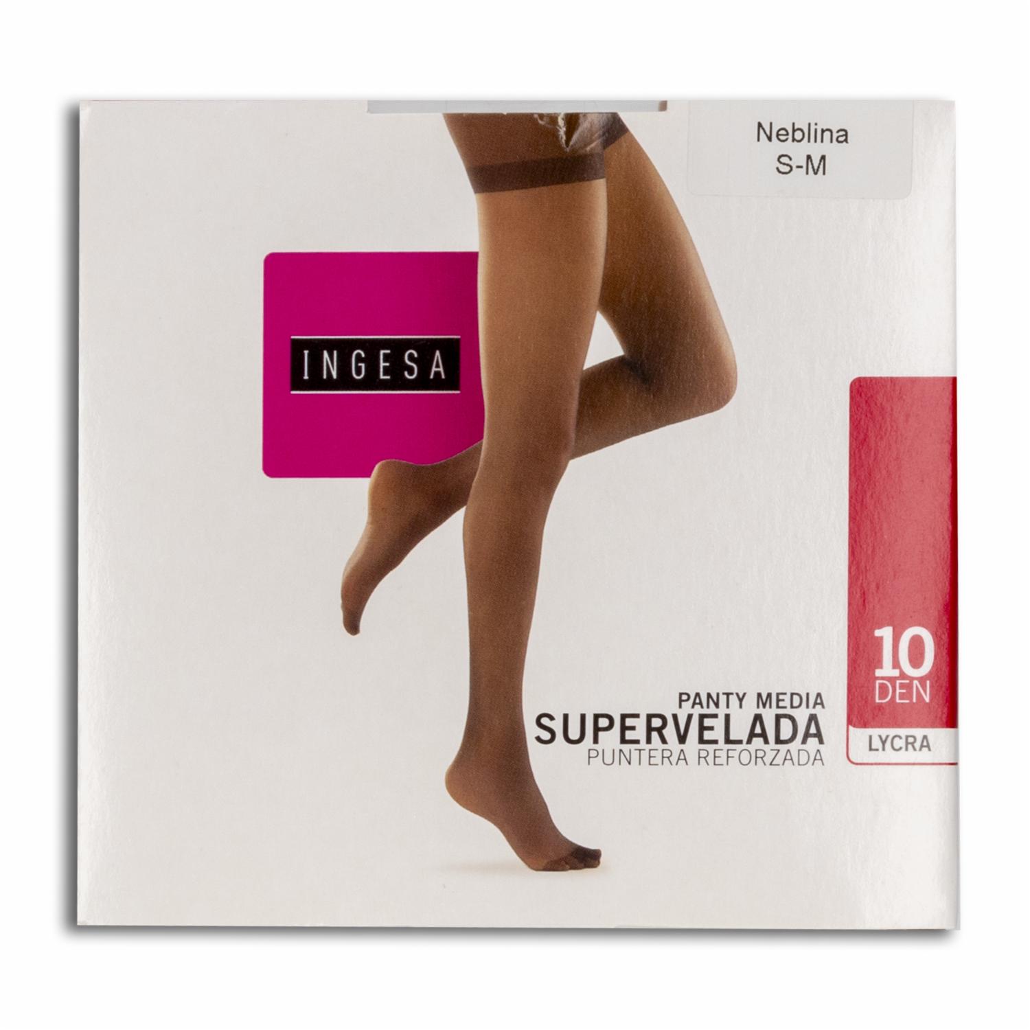 Panty Media Lycra Supervelada Neblina 10 Den INGESA S-M