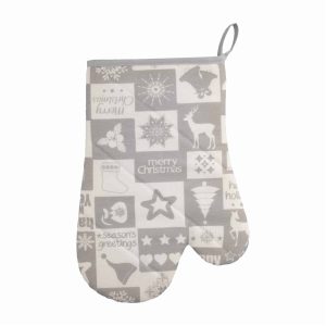 Guante Navidad Gris HECHO AQUÍ 30 X 21 Cm