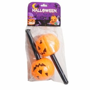 Maracas Diseño Calabaza De Halloween BALLOON X 2 Uds