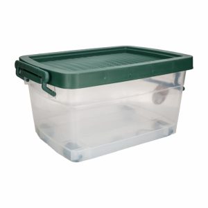 Organizador Móvil Rattan 1 Con Tapa Verde Olivo PLAPASA 56,5 X 29 X 21 Cm