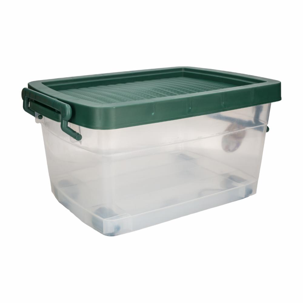 Organizador Móvil Rattan 1 Con Tapa Verde Olivo PLAPASA 56,5 X 29 X 21 Cm