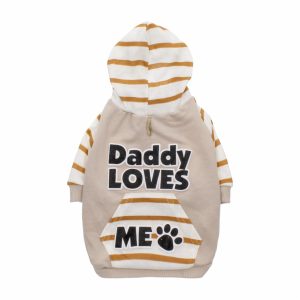 Hoodie Para Mascota Diseño Mom Dad Loves Me THE PET FACTORY Talla Extra Pequeña