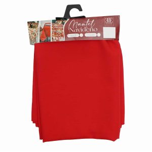 Mantel Rojo Llano Navidad 6 Puestos TEXTIELITES 1 Pieza