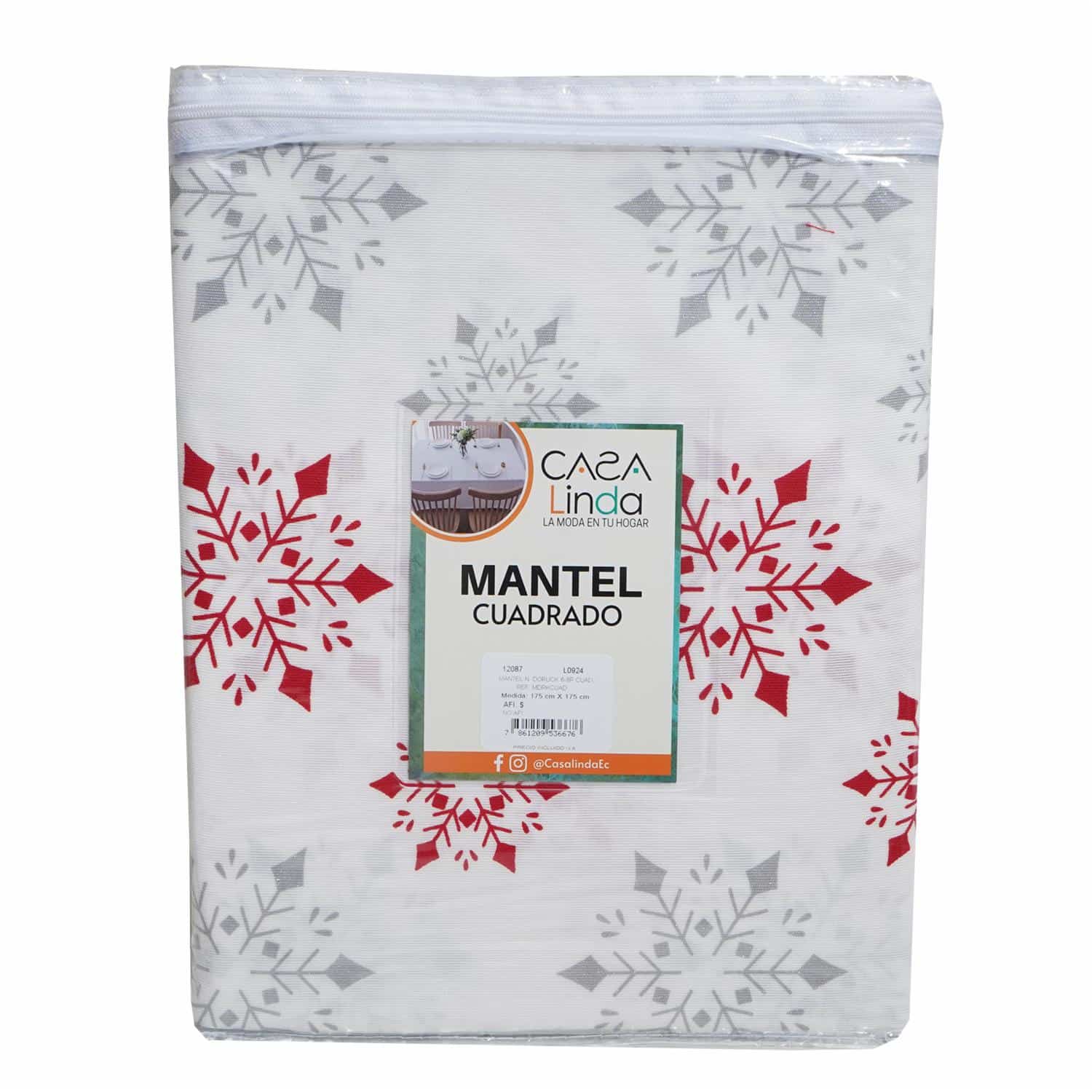 Mantel De Mesa Doruk Cuadrado 175X175 Cm CASA LINDA 6-8 Puestos