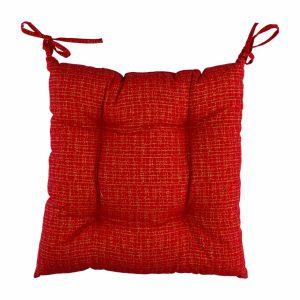 Cojín Navideño Silla Capitoneado Rojo Dorado CASA LINDA 42 Cm