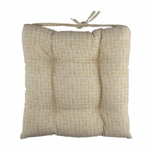 Cojín Navideño Silla Capitoneado Beige Dorado CASA LINDA 42 Cm