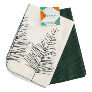 Set Limpiones Navideños Diseño Árbol CASA LINDA 2 Piezas