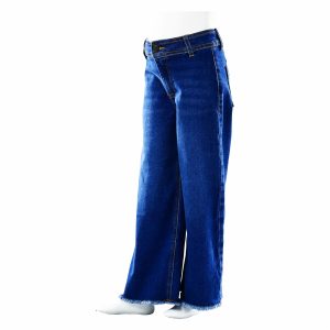 Jeans Básico Wid Leg Con Bolsillos Cintura Regulable MGX KIDS