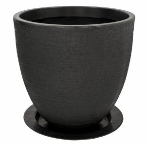 Macetero Deco Stone Jaspe Bajo Negro CASA PICA 27 Litros