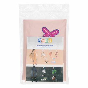 Capa Impermeable Diseño Monarca Rosado VENUS Talla Pequeño
