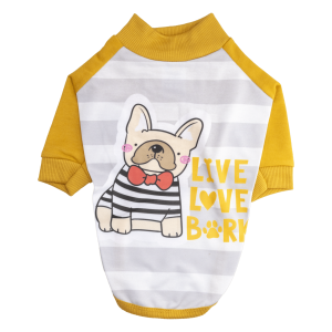 Camiseta Para Perro Diseño Bull Dog GUAU DOG FASHION Talla Pequeño