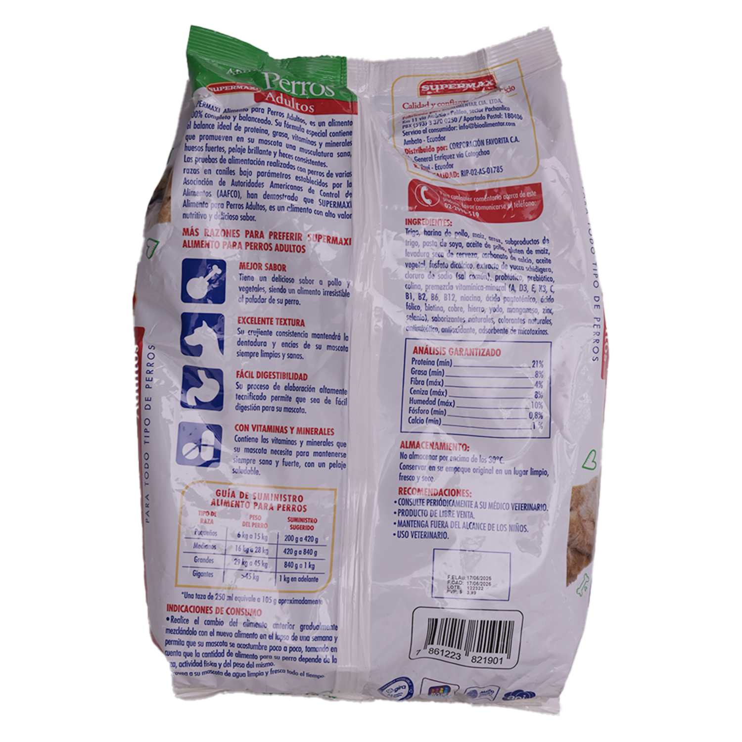 Alimento Para Perro Adulto Sabor A Pollo SUPERMAXI 2 Kg U12723 - Imagen 4