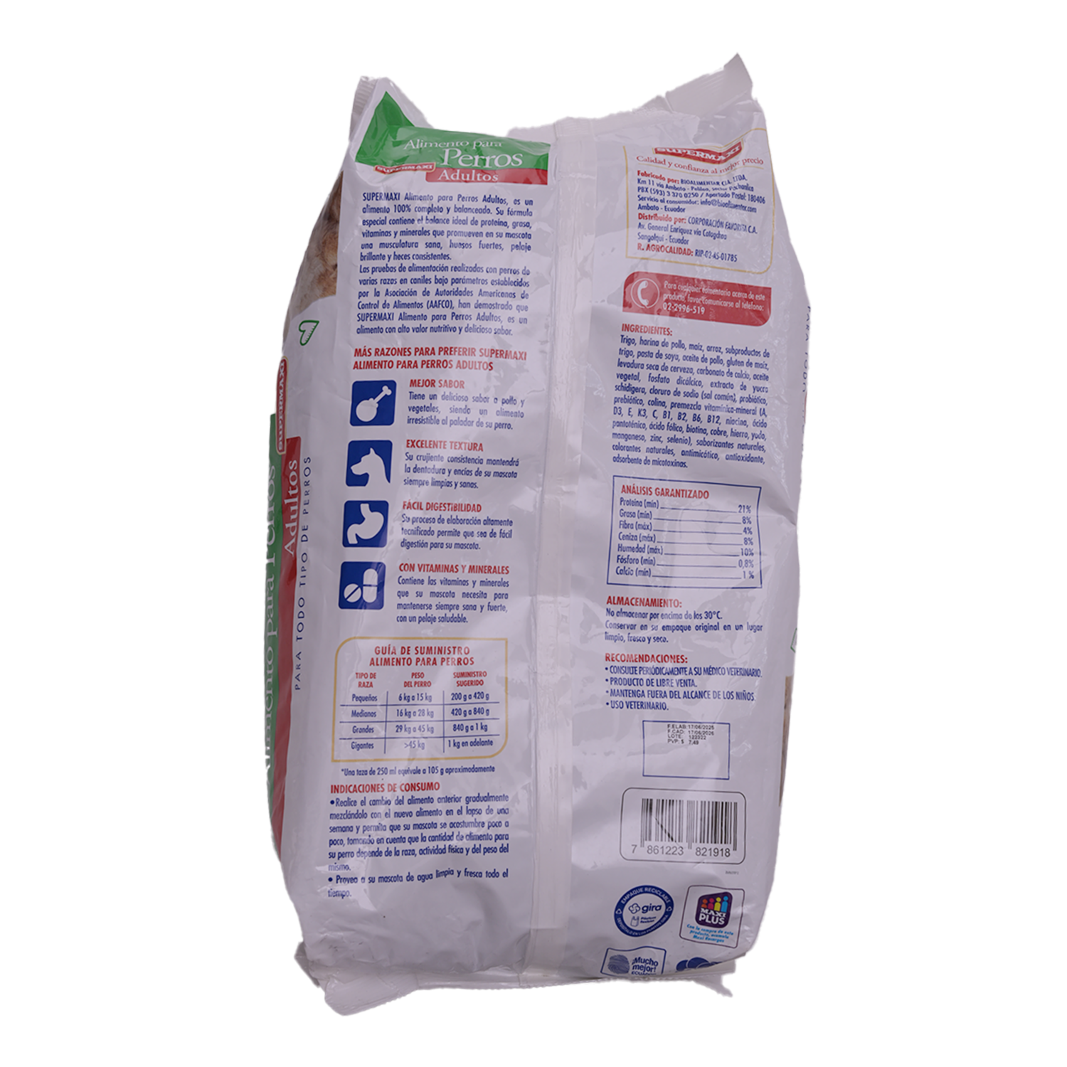 Alimento Para Perro Adulto Sabor A Pollo SUPERMAXI 2 Kg U12723 - Imagen 6