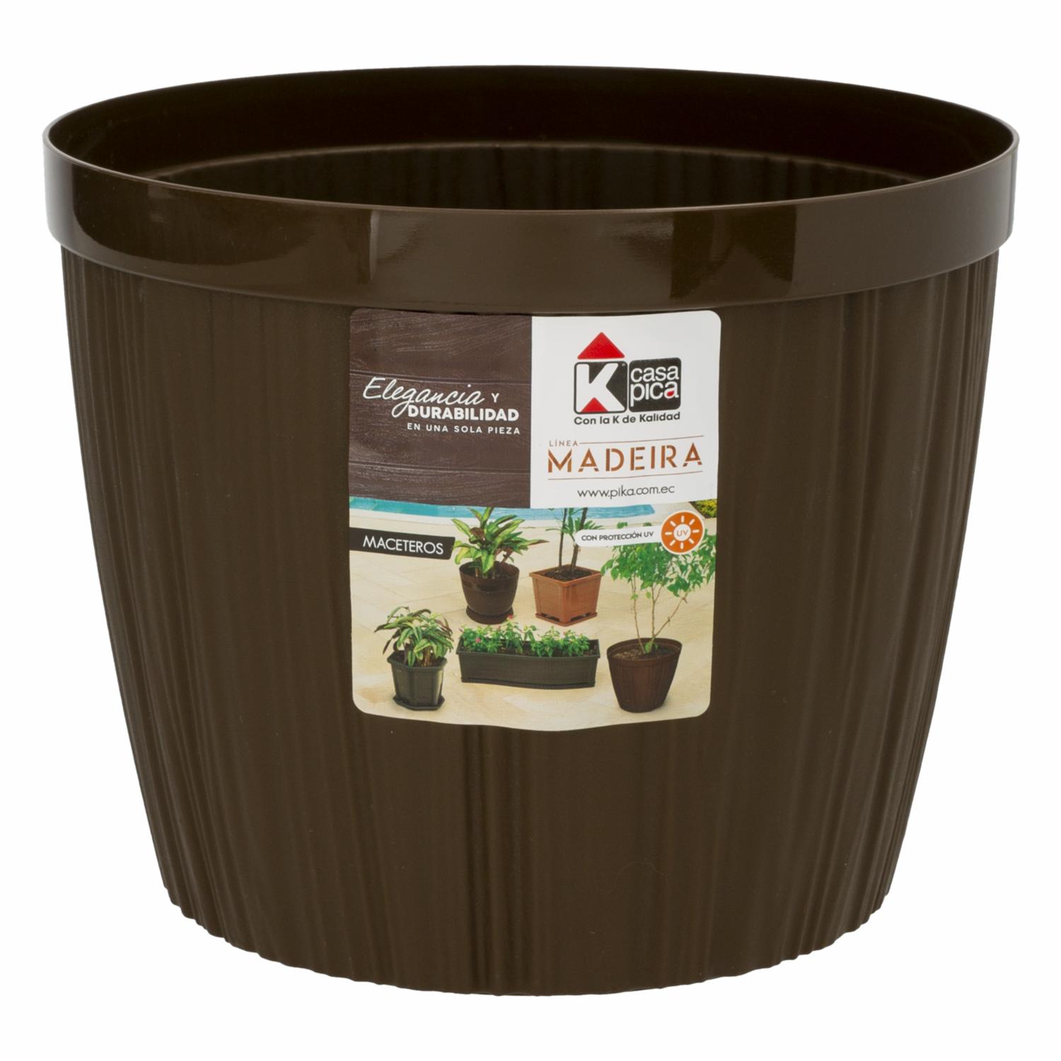 Macetero Con Base Madeira Red Click Café CASA PICA 3 Litros