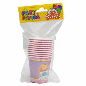 Vaso 7 Oz Niña Princess IMPORTADORA CUMPLEAÑOS X 10 Uds