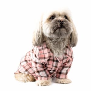 Camisa Para Mascota Leñadora Hembra Rosa NENUU Talla Extra Extra Grande