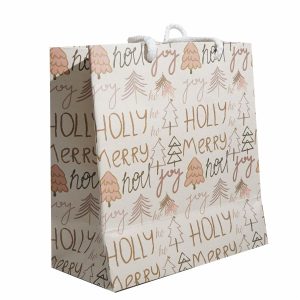 Bolsa De Regalo Navideña Holly Merry Noel RECOPAPEL Pequeño