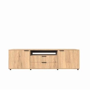 Mesa Para Tv Delfos Color Amaranto MUEBLE FÁCIL MDP