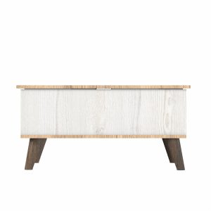 Mesa De Centro Valladolid Color Amaranto Y Alaska MUEBLE FÁCIL MDP