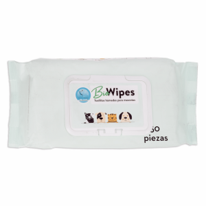 Toallas Húmedas Para Mascotas Fragancia Fresa 16×20 Cm BIOWIPES 50 Piezas