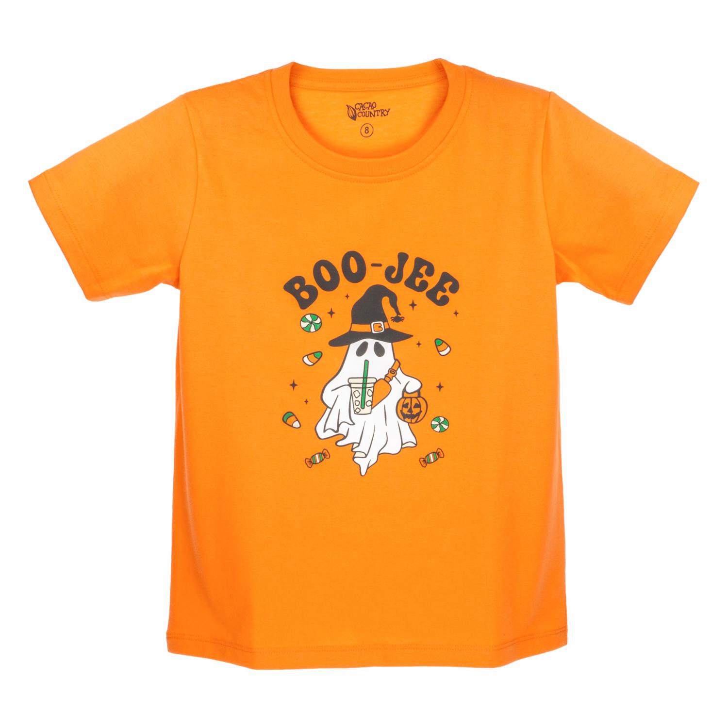 Camiseta Halloween Fantasma Boo Jee Manga Corta Cuello Redondo CACAO COUNTRY