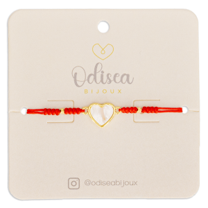 Pulsera Corazón Nácar Roja ODISEA BIJOUX Unidad