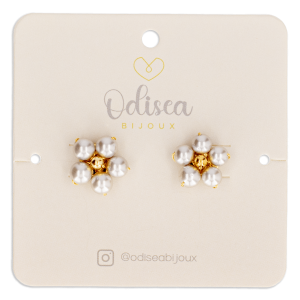 Aretes Flor M Gris ODISEA BIJOUX Unidad