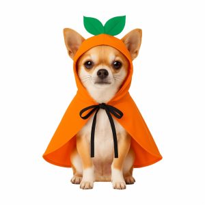 Capa Para Mascota Diseño Calabaza Halloween NENUU Talla Extra Pequeño