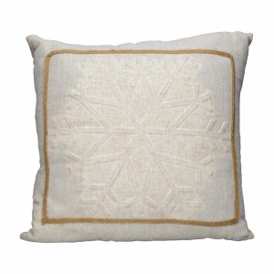 Cojín Navideño Relieve Copo POMAROSA 45 Cm