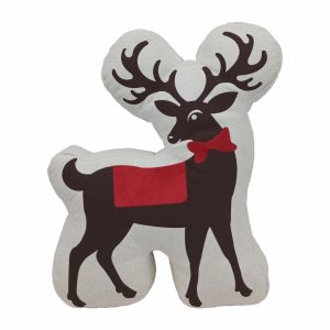 Cojín Navideño Diseño Reno Bambi POMAROSA 46X39 CM