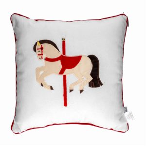 Cojín Navideño Toyland Caballito Blanco KÁLIDO 45 Cm