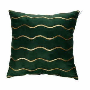 Cojín Navideño Jewel Ondas Verde KÁLIDO 45 Cm