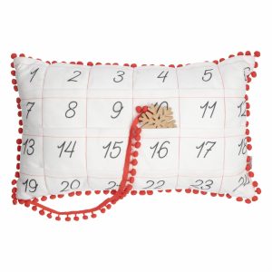Cojín Navideño Lumbar Calendario Adviento KÁLIDO 50×50 Cm