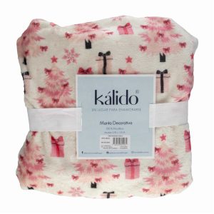 Cobija Navideña Pink Holidey KÁLIDO 123 X 78 Cm