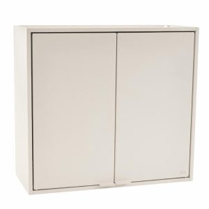 Mueble De Pared Smart 2 Puertas 70 cm Negro Con Gris Mate Blanco Mate ITATIAIA Metal