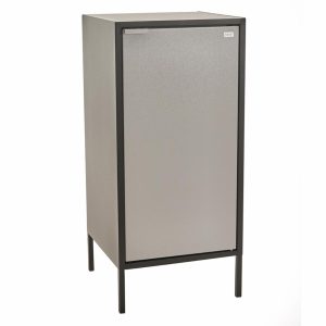 Mueble Alto Smart 1 Puerta 35 cm Negro Con Gris Mate ITATIAIA Metal