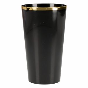 Vaso Plástico Mega Golden Negro NEOPLAS 550 Ml