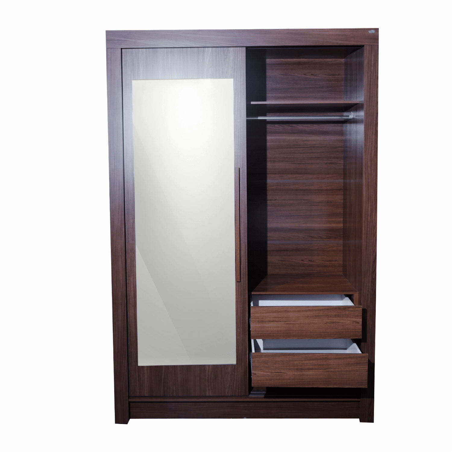 Ropero 2 Puertas Corredizas Con Espejo Lapa Jatoba ANDIRA MDP - Imagen 3