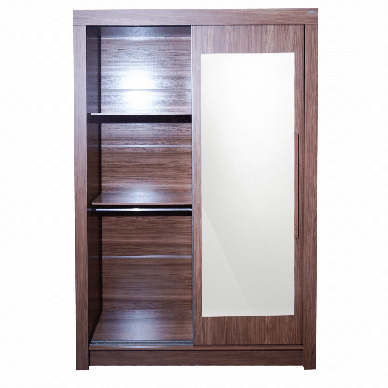 Ropero 2 Puertas Corredizas Con Espejo Lapa Jatoba ANDIRA MDP - Imagen 4