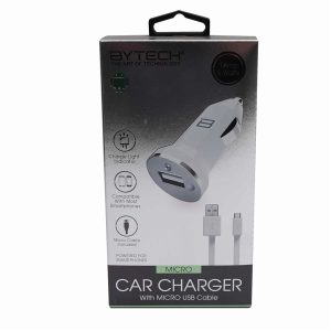 Cargador Para Auto Blanco BYTECH USB
