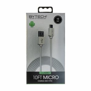Cable Micro Usb Blanco BYTECH 10″