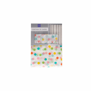Cortina De Baño Bolas Colores FREE HOME 180X180 Cm