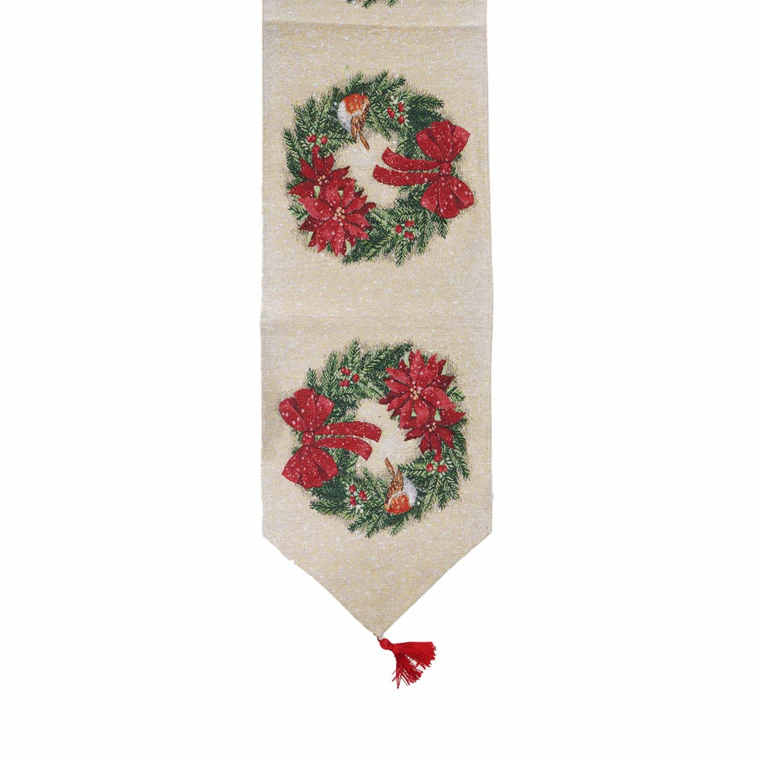 Camino De Mesa Corona Feliz Navidad JOY 33 X 180 Cm