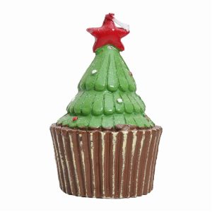 Vela Decorativa Árbol De Navidad Cupcake JOY Pequeño
