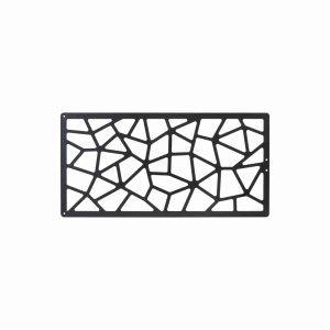 Placa Metálica Laser Cut Negro Mosaicos FUZHOU 30 X 60 CM