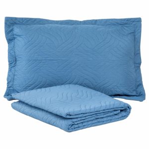 Cubrecama Tono Azul Cielo FREE HOME 2 Plazas