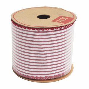 Cinta Gorros Nomos Blanco-Rojo JOY 6,3 Cm x 4,57M